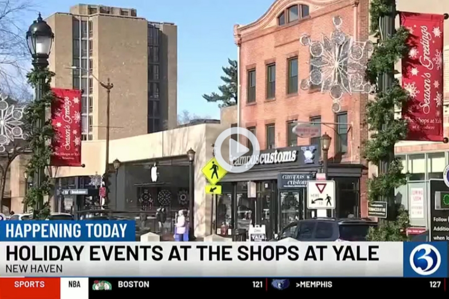 WFSB: Holiday festivities at The Shops at Yale in New Haven